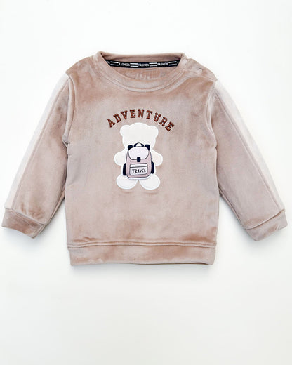 Bear Adventure Appliqued Soft Textured Co-ord Set