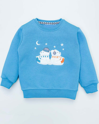 Bear Night Appliques Fleeced Co-ord Set