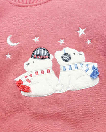 Bear Night Appliques Fleeced Co-ord Set