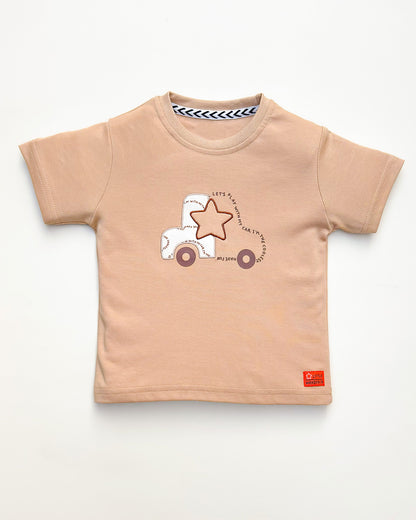 Car Print T-Shirt & Shorts Co-ord Set