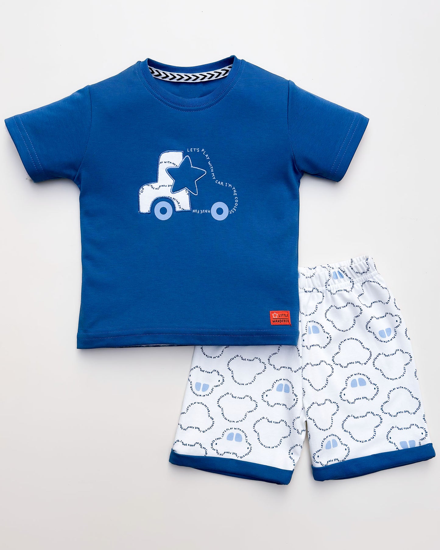 Car Print T-Shirt & Shorts Co-ord Set