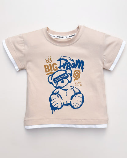 Big Dream Print T-Shirt & Shorts Co-ord Set