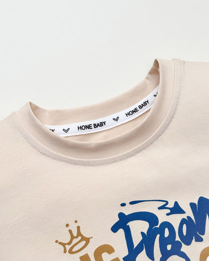 Big Dream Print T-Shirt & Shorts Co-ord Set