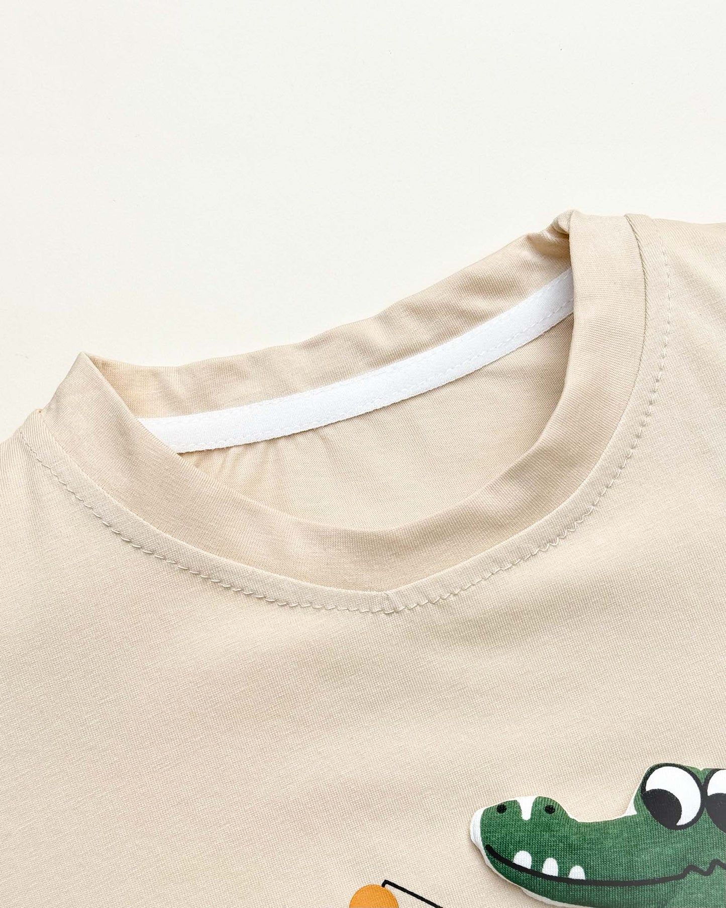 Croco Applique T-Shirt & Shorts Co-Ord Set