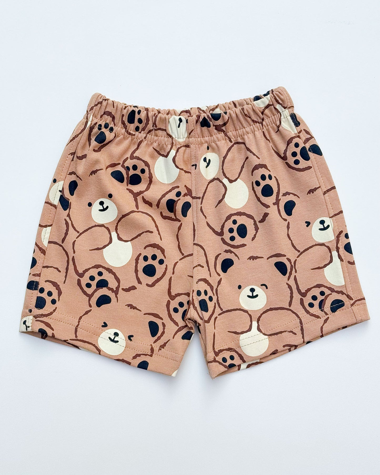 Bear Graffiti Print T-Shirt & Shorts Co-ord Set