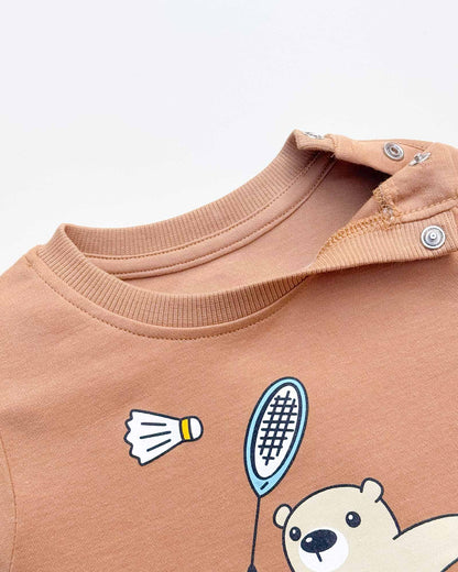 Playing Bear Print T-Shirt & Shorts Co-ord Set