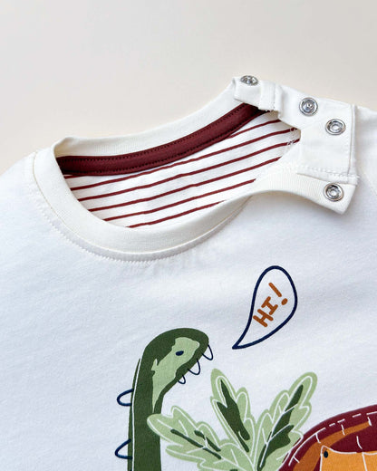 Lion & Dino Safari T-Shirt & Shorts Co-ord Set