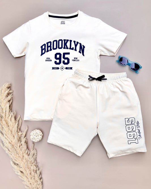 Brooklyn Printed T-Shirt Shorts Co-Ord Set