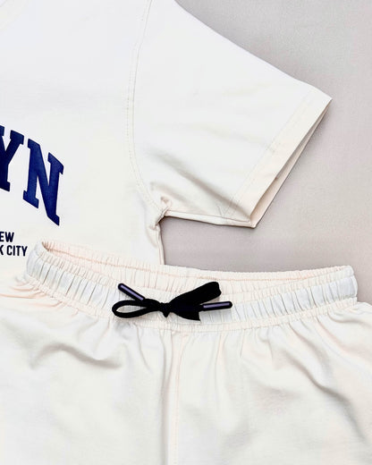 Brooklyn Printed T-Shirt Shorts Co-Ord Set