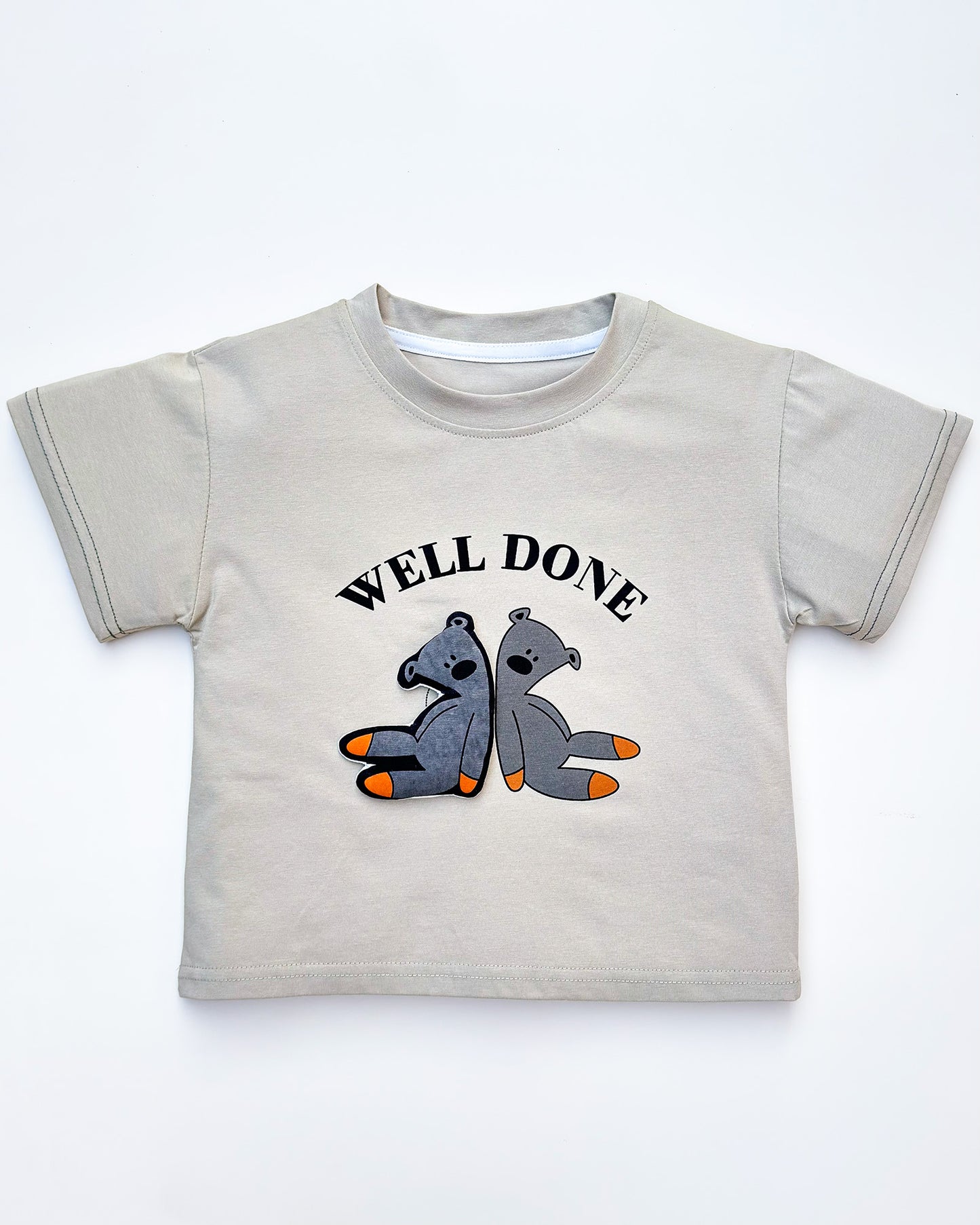 Mr.Bean Teddy Applique T-Shirt & Shorts Co-Ord Set