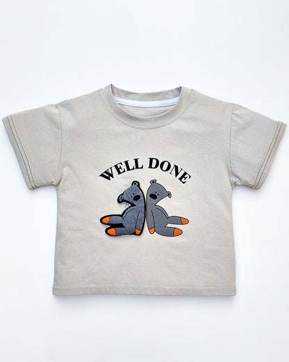 Mr.Bean Teddy Applique T-Shirt & Shorts Co-Ord Set