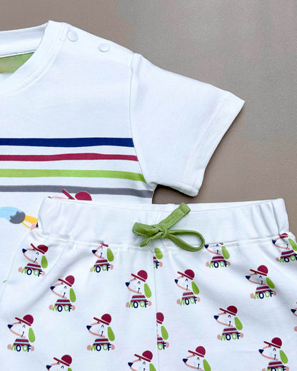 Woof Print T-Shirt & Shorts Co-Ord Set