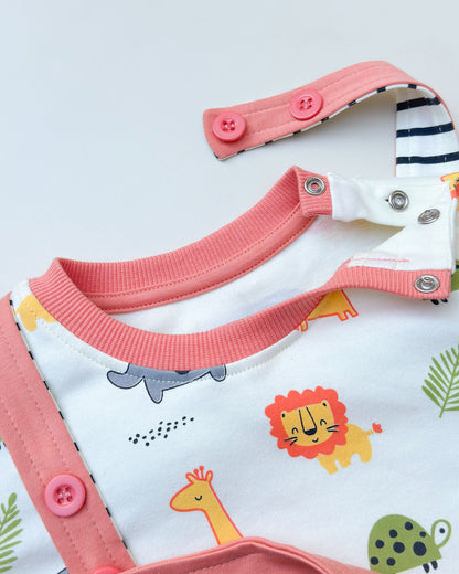 Best Trip Buddies Printed Dungaree Romper