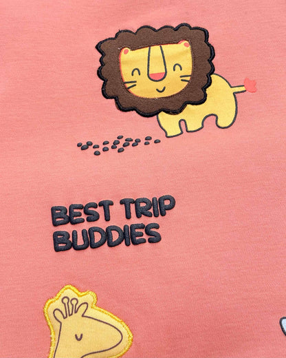 Best Trip Buddies Printed Dungaree Romper