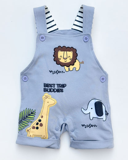 Best Trip Buddies Printed Dungaree Romper