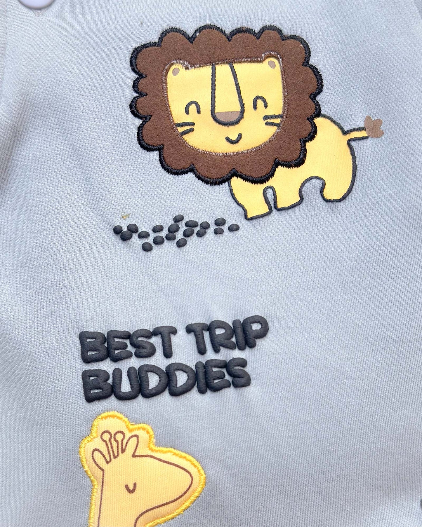 Best Trip Buddies Printed Dungaree Romper