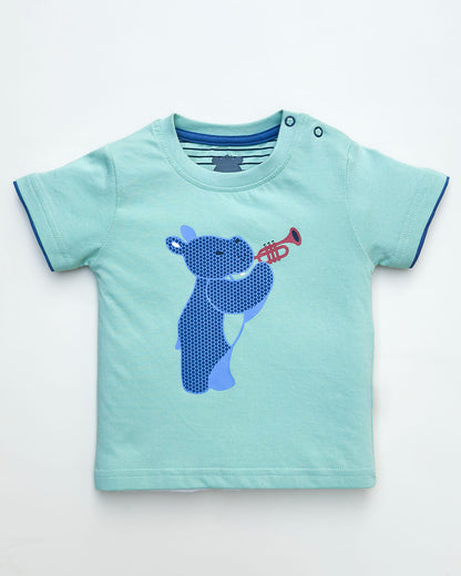 Musical Hippo T-Shirt & Shorts Co-ord Set