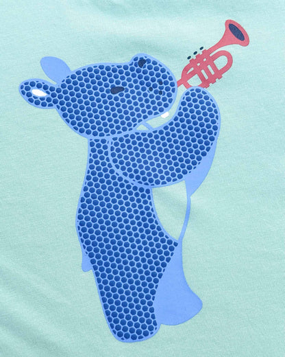 Musical Hippo T-Shirt & Shorts Co-ord Set