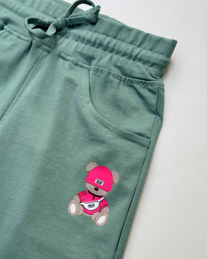 Cool Bear Printed T-Shirt & Shorts Co-ord Set