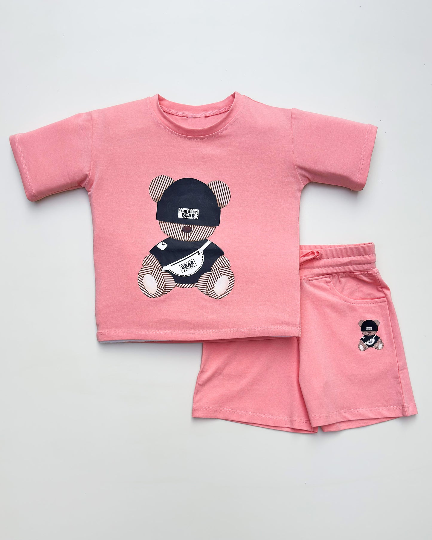 Cool Bear Printed T-Shirt & Shorts Co-ord Set