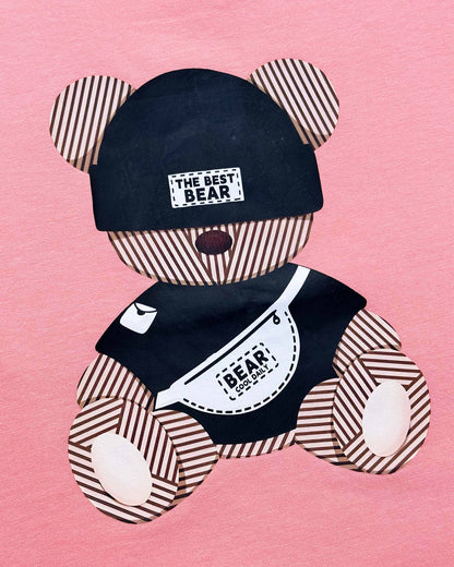 Cool Bear Printed T-Shirt & Shorts Co-ord Set
