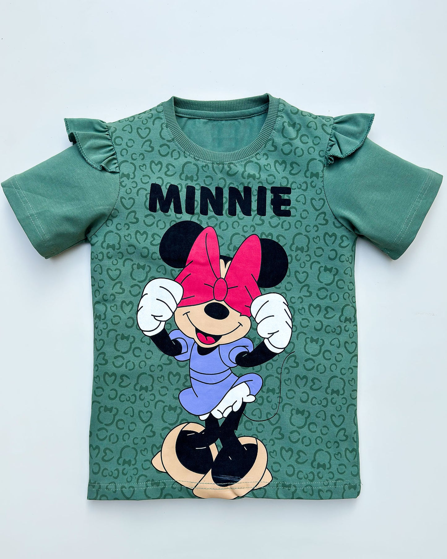 Minnie Mouse Printed T-Shirt & Shorts Co-ord Set