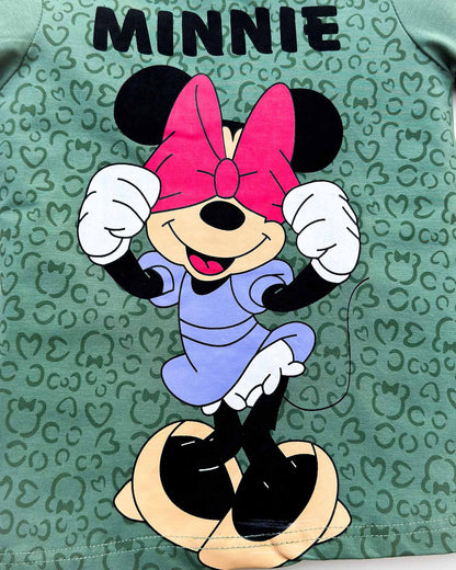 Minnie Mouse Printed T-Shirt & Shorts Co-ord Set