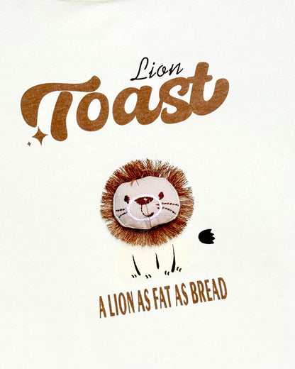 Lion Toy Applique T-Shirt & Check Shorts Co-Ord Set