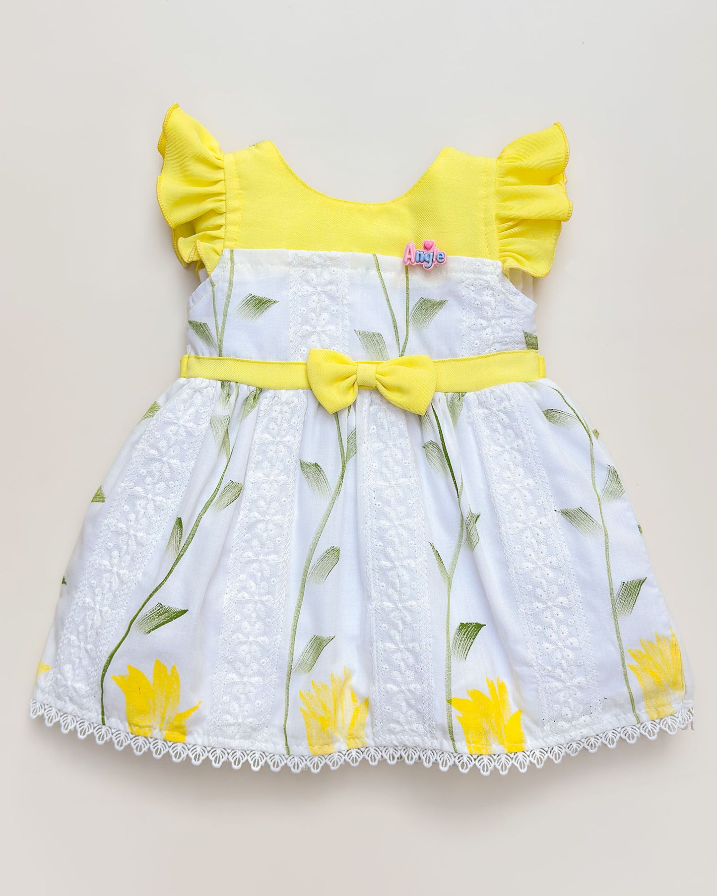 Flower Print Frock with Bow Detail