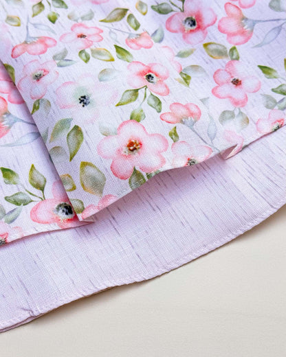 Floral Printed Cotton Top with Shorts