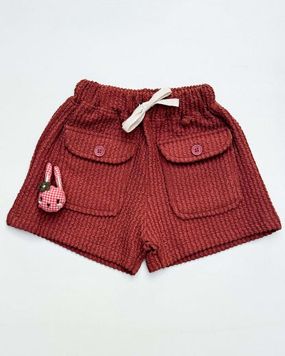 Sleeveless Knitted Top with Texture Shorts
