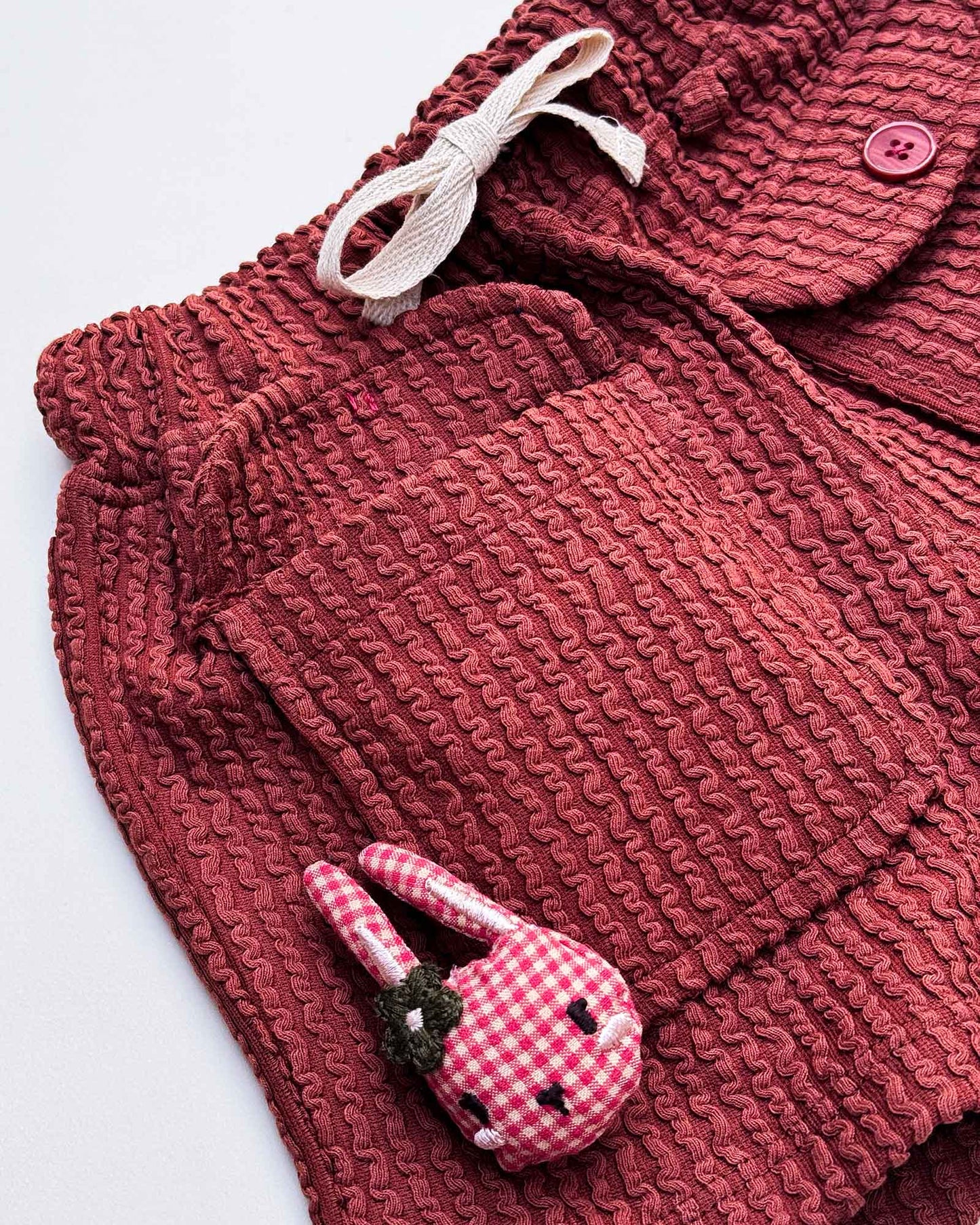 Sleeveless Knitted Top with Texture Shorts