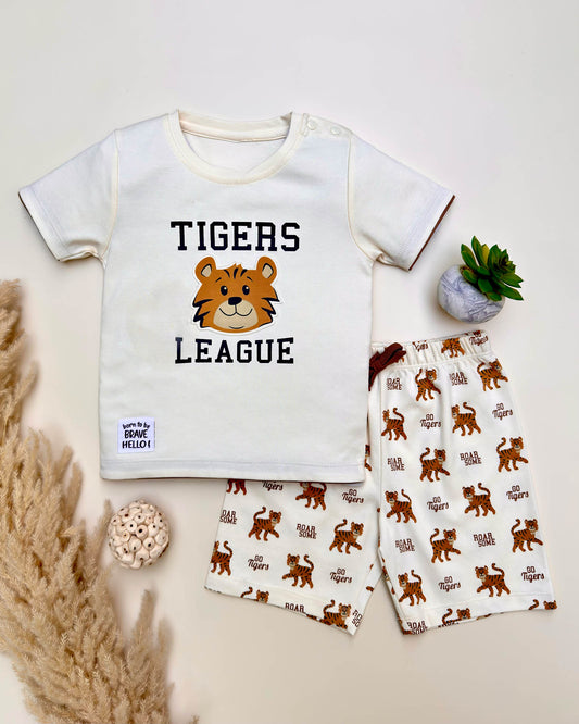 Tiger Print T-Shirt & Shorts Co-Ord Set