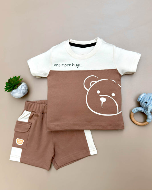 One More Hug Print T-Shirt & Shorts Co-Ord Set