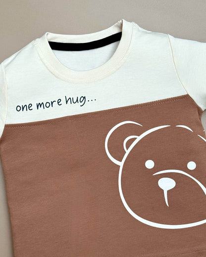 One More Hug Print T-Shirt & Shorts Co-Ord Set