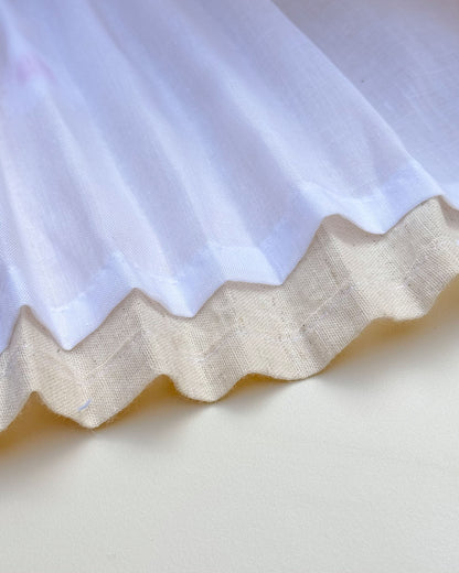 Flower Embroidered Khadi Cotton Frock