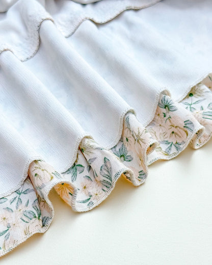 Floral Print Smocked Bodice Midi Dress