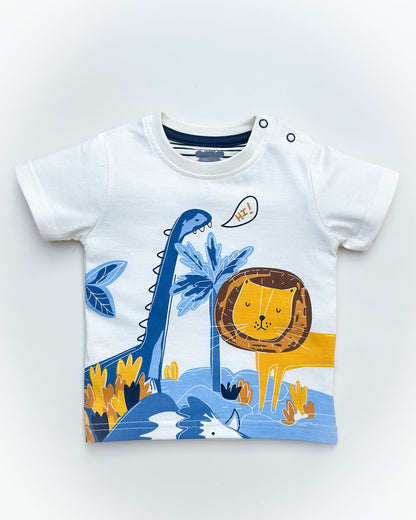 Lion & Dino Safari T-Shirt & Shorts Co-ord Set