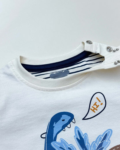 Lion & Dino Safari T-Shirt & Shorts Co-ord Set