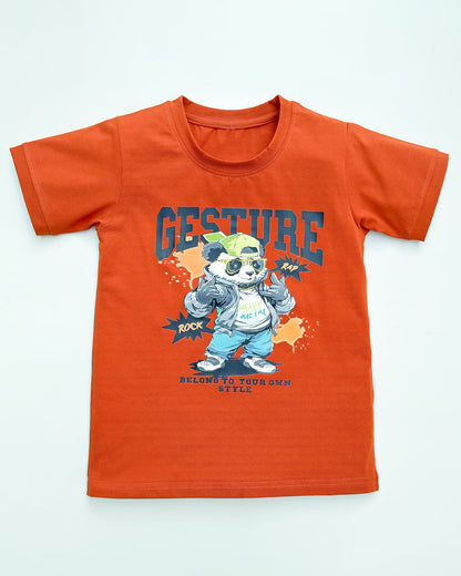 Street Panda Printed T-Shirt & Shorts Co-ord Set