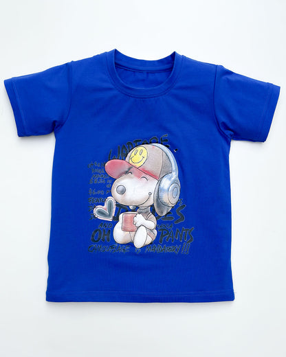 Cool Snoopy Printed T-Shirt & Shorts Co-ord Set