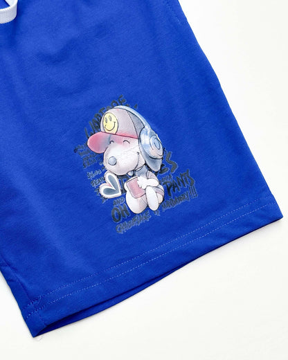 Cool Snoopy Printed T-Shirt & Shorts Co-ord Set