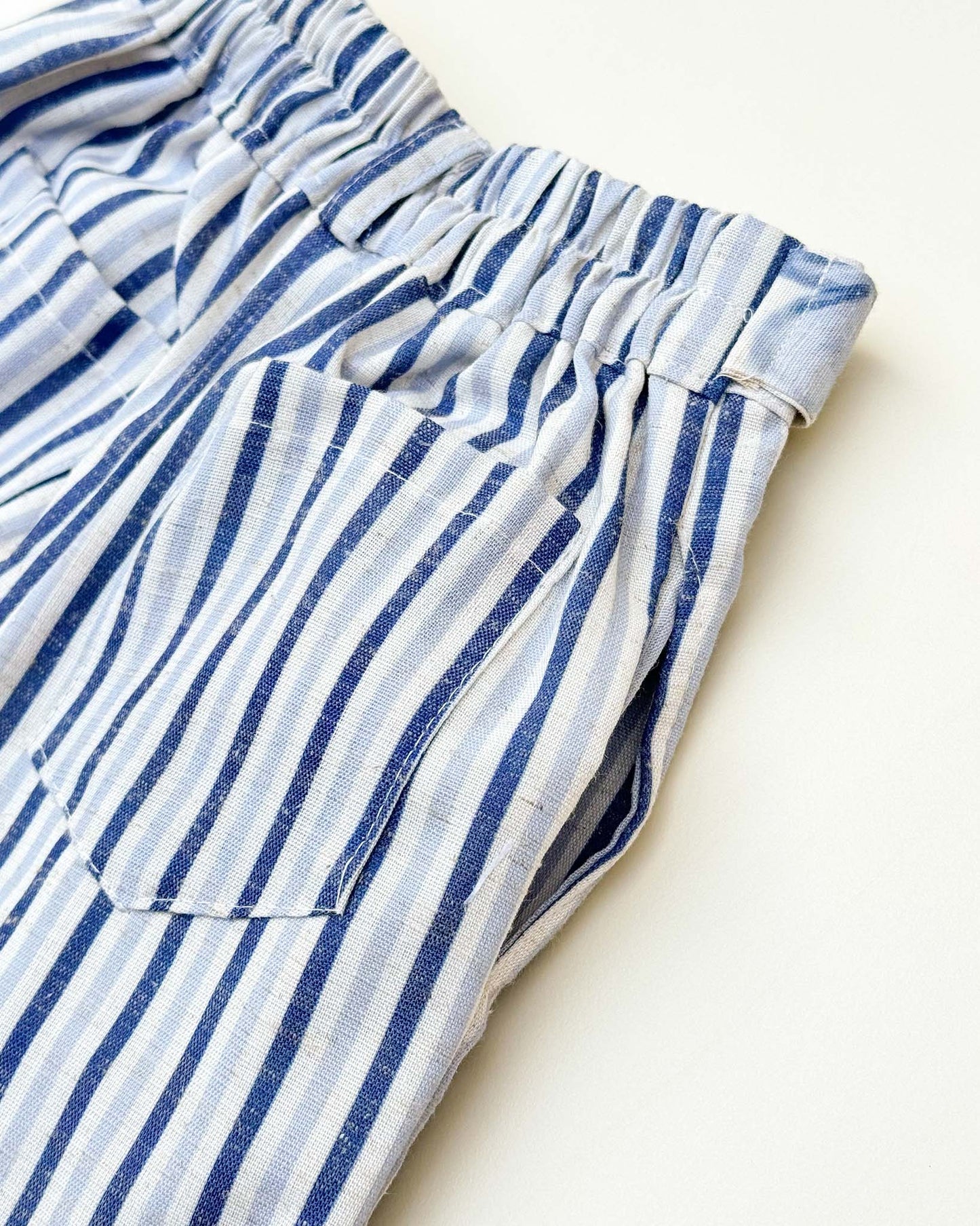 Formal Stripe Crop Top & Pants with Blazer Set