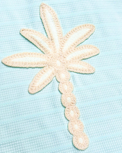Coconut Tree Appliquéd Textured Co-ord Set