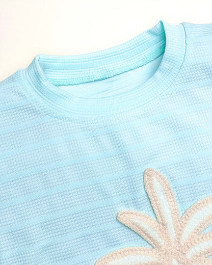 Coconut Tree Appliquéd Textured Co-ord Set