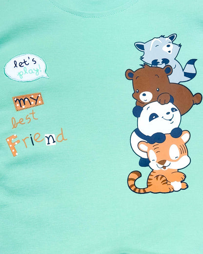 Full Sleeve Best Friends Printed Romper
