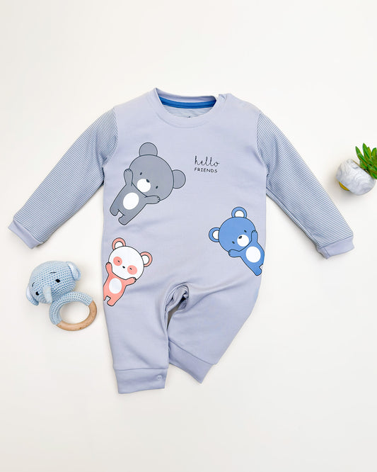 Full Sleeve Hello Friends Printed Romper