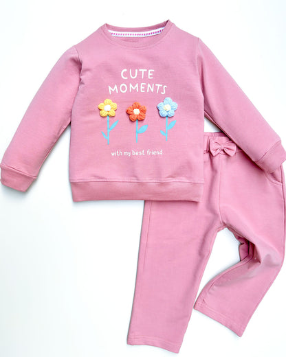Flower Appliquéd Full Sleeve Co-ord Set