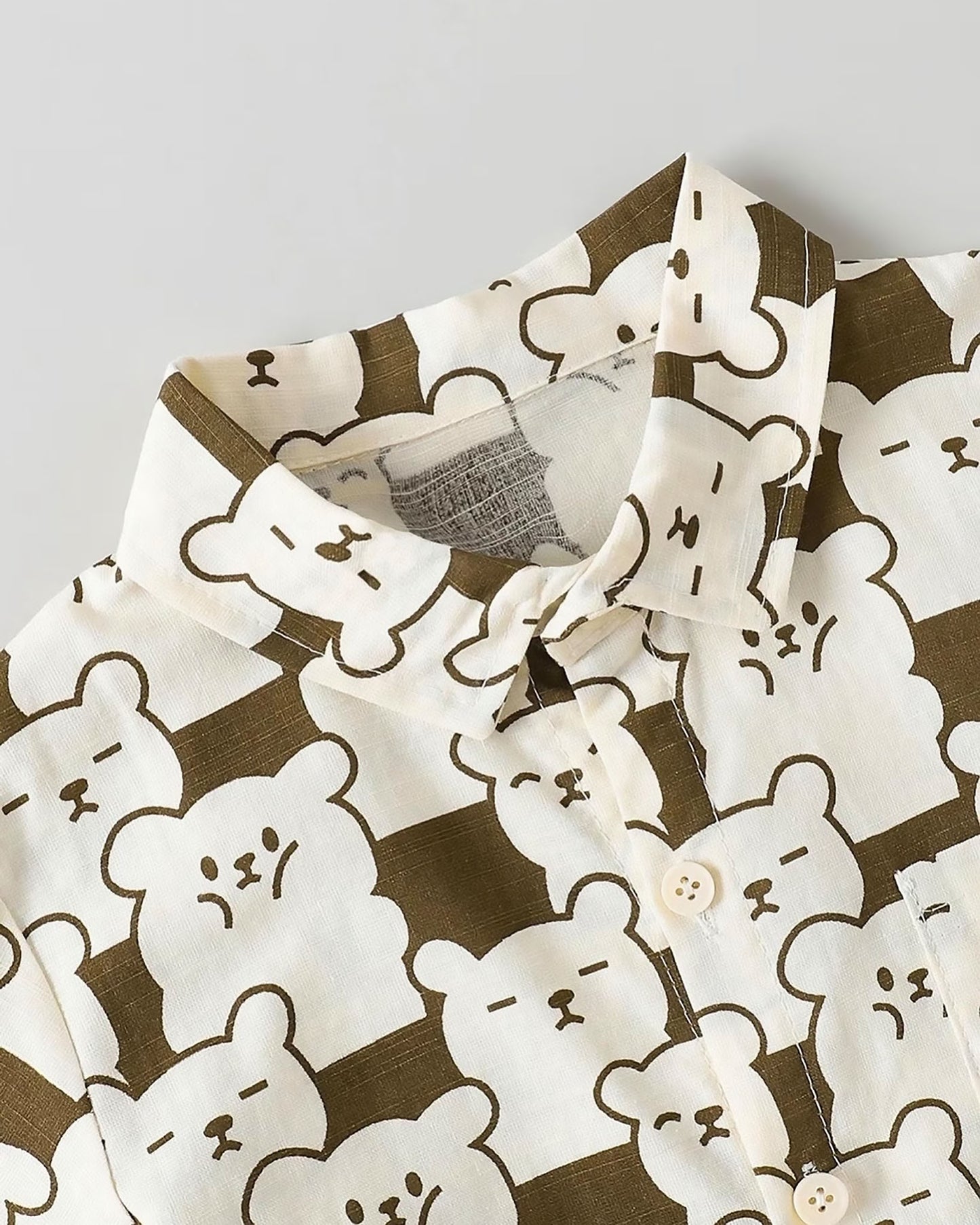 3 Pec Bear Printed Co-Ord Set With Sleeveless T-Shirt