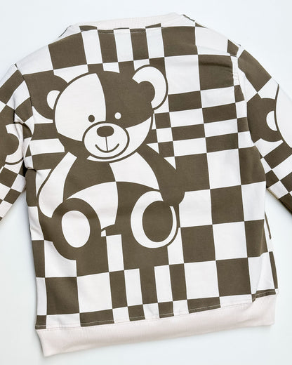 Bear Graffiti Printed Full Sleeve Co-ord Set
